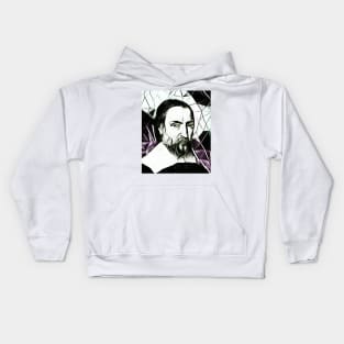 Nicolas Claude Fabri de Peiresc Black and White Portrait | Nicolas Claude Fabri de Peiresc Artwork Kids Hoodie